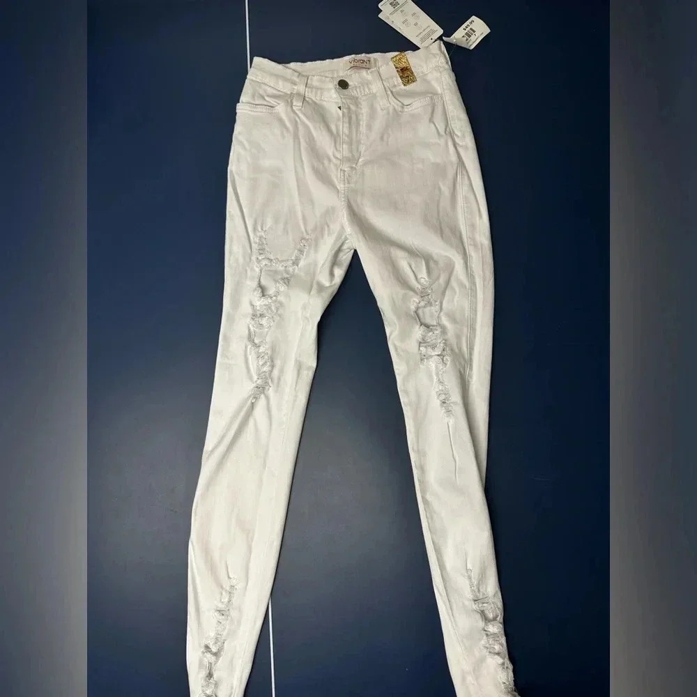 White jeans ripped ViCrONT size 7